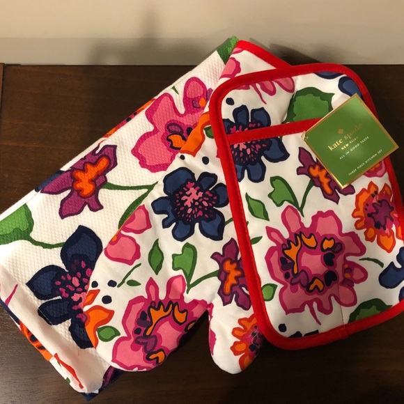 kate spade Other - NWT Kate Spade Bright Floral Kitchen Set - LAST 1